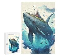 Rompecabezas para Adolescentes 1000 PCS Whale Island Skyward Rompecabezas para Adultos Juguetes De Bricolaje Desafío Difícil Cumpleaños 1000 PCS