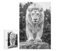 Rompecabezas para Adolescentes 1000 PCS White Lion Portrait Rompecabezas para Adultos Juego Familiar Decoración Desafiante De Completar 1000 PCS