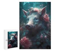 Rompecabezas para Adolescentes 1000 PCS Wild Boar Enchanted Place Rompecabezas para Adultos Juego Práctico Decoración De Pared Cumpleaños Y Navidad 1000 PCS