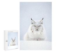 Rompecabezas para Adolescentes 1000 PCS Wild Snow Lynx Spirit Cat Rompecabezas para Adolescentes Juguetes Antiestrés Mejora La Memoria 1000 PCS