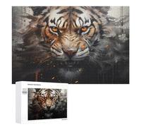 Rompecabezas para Adolescentes 1000 PCS Wild Tiger Majesty Rompecabezas para Adultos Juego Familiar Regalo De Cumpleaños Interacción Entre Padres E Hijos 1000 PCS