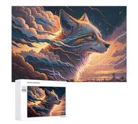 Rompecabezas para Adolescentes 1000 PCS Wild Wolf Spirit Art Rompecabezas para Adultos Juegos Relajantes Desafío Difícil Actividades Divertidas En Casa 1000 PCS