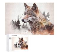 Rompecabezas para Adolescentes 1000 PCS Wild Wolf Spirit Rompecabezas para Adultos Juego Familiar Regalo De Cumpleaños Interacción Entre Padres E Hijos 1000 PCS