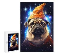 Rompecabezas para Adolescentes 1000 PCS Wizard Pug Cute Pixel Art Rompecabezas para Adolescentes Juguetes Antiestrés Mejora La Memoria 1000 PCS