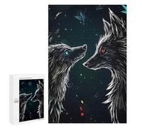 Rompecabezas para Adolescentes 1000 PCS Wolf Couple Digital Art Rompecabezas para Adultos Juegos Relajantes Decoración del Hogar Cumpleaños Y Navidad 1000 PCS