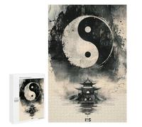 Rompecabezas para Adolescentes 1000 PCS Yin Yang Temple Rompecabezas para Adultos Juego De Ingenio Decoración del Hogar Regalos para Reducir El Estrés 1000 PCS