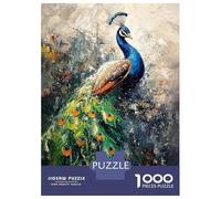 Rompecabezas para Adolescentes 1000 Peacock Painting Rompecabezas para Adultos Juguete Decoración De Pared Alivia El Estrés Ayuda A Ejercitar El Cerebro 52x38cm/1000pcs