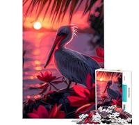 Rompecabezas para Adolescentes 1000 Pelican Rock Sunset Juego práctico Juguete Juego Intelectual Regalos de cumpleaños Regalos para Mujeres (Tamaño 38x26cm)