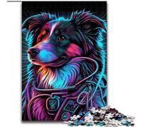 Rompecabezas para Adolescentes 1000 Perros de Guerra de neón, Juego Intelectual Que fomenta el Amor en Pareja a Partir de los 14 años tamaño 26x38cm