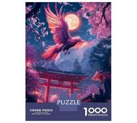Rompecabezas para Adolescentes 1000 Phoenix in Cherry Blossom Night Rompecabezas para Adultos Juguete Decoración De Pared Alivia El Estrés Ayuda A Ejercitar El Cerebro 70x50cm/1000pcs