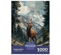 Rompecabezas para Adolescentes 1000 Piezas A Deer in The Forest Rompecabezas para Adultos Juegos Relajantes Análisis Y Lógica para Cumpleaños, Navidad 52x38cm/1000pcs