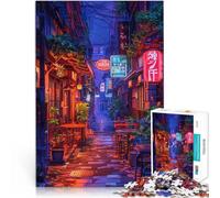 Rompecabezas para Adolescentes 1000 Piezas Acogedora Calle de Anime Juguete Educativo para aliviar el estrés Una Obra de Arte 52x38cm