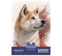 Rompecabezas para Adolescentes 1000 Piezas Akita Dog Portrait Rompecabezas para Adultos Juegos Relajantes Regalo De Cumpleaños para Cumpleaños, Navidad 38x26cm/1000pcs