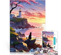 Rompecabezas para Adolescentes 1000 Piezas Amanecer sobre el mar Juego desafiante y Juego Familiar Regalo de cumpleaños 38x26cm