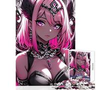 Rompecabezas para Adolescentes 1000 Piezas ángel de Anime de Pelo Rosa Juguete para decoración de Pared Ideas de Regalo Juego de ingenio Mejora el Amor Entre Parejas tamaño 38x52cm