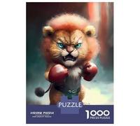 Rompecabezas para Adolescentes 1000 Piezas Angry Lion Cub Boxer Rompecabezas para Adultos Juegos Relajantes Análisis Y Lógica para Cumpleaños, Navidad 38x26cm/1000pcs