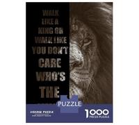Rompecabezas para Adolescentes 1000 Piezas Angry Lion King Face Rompecabezas para Adultos Juegos Relajantes Mejora La Memoria Difícil Y Desafiante 52x38cm/1000pcs