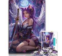 Rompecabezas para Adolescentes, 1000 Piezas, Anime Fox Girl, Juguetes educativos, Juegos Familiares, Juego Educativo para cumpleaños y Navidad, 38x26cm