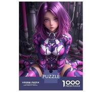 Rompecabezas para Adolescentes 1000 Piezas Anime Girl in Futuristic Suit Gaming Rompecabezas para Adultos Juegos Relajantes Regalo De Cumpleaños para Cumpleaños, Navidad 38x26cm/1000pcs