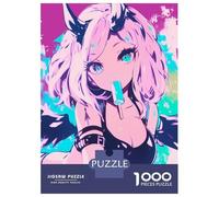 Rompecabezas para Adolescentes 1000 Piezas Anime Girl with Devil Horns Rompecabezas para Adultos Juegos Relajantes Regalo De Cumpleaños para Cumpleaños, Navidad 52x38cm/1000pcs