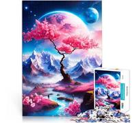 Rompecabezas para Adolescentes 1000 Piezas Árbol mágico Rosa Entrena tu Cerebro y Tus Manos Interacción Entre Padres e Hijos 75x50cm