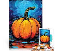 Rompecabezas para Adolescentes 1000 Piezas Arte de Calabaza de Halloween Actividad Familiar Juego Educativo para cumpleaños y Navidad. 38x26cm