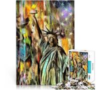 Rompecabezas para Adolescentes 1000 Piezas Arte de la Estatua de la Libertad Rompecabezas Actividades Divertidas en casa, Regalos de cumpleaños, Regalos de Viaje, 38x26cm