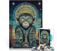 Rompecabezas para Adolescentes 1000 Piezas Arte de Mono de fantasía Entrena tu Cerebro y Tus Manos Gran Regalo para Juegos 38x26cm