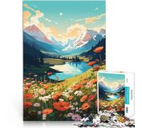 Rompecabezas para Adolescentes 1000 Piezas Arte de montaña de Verano Desafiante Difícil Cada Pieza es única: un desafiante y Divertido Juego Familiar 38x26cm