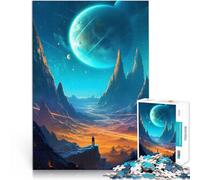 Rompecabezas para Adolescentes 1000 Piezas Arte de montañas y Planetas Juego Educativo Familiar Interacción Entre Padres e Hijos 75x50cm