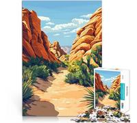 Rompecabezas para Adolescentes 1000 Piezas Arte de Red Rock Canyon, Nevada Juego práctico Decoración de Pared cumpleaños y Navidad 38x26cm