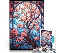 Rompecabezas para Adolescentes 1000 Piezas Arte japonés Sakura Bloom Juego Educativo Familiar Decoración artística del hogar 52x38cm
