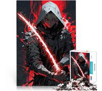 Rompecabezas para Adolescentes 1000 Piezas Asesino de la Espada Roja Juego de ingenio con Piezas de Formas aleatorias Que se entrelazan Completamente 75x50cm