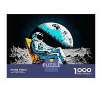 Rompecabezas para Adolescentes 1000 Piezas Astronaut Sitting In Chair Rompecabezas para Adultos Juegos Familiares Análisis Y Lógica para Cumpleaños, Navidad 70x50cm/1000pcs