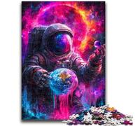 Rompecabezas para Adolescentes, 1000 Piezas, Astronauta Espacial, difícil, Regalo para Amigos y Familiares, Adecuado para 14 y 26x38cm