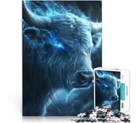 Rompecabezas para Adolescentes 1000 Piezas Aura Azul del Toro ardiente Juegos de relajación Regalos de cumpleaños, Regalos, Arte Mural 75x50cm