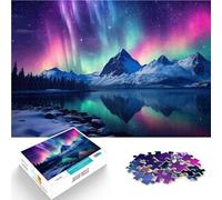 Rompecabezas para Adolescentes 1000 Piezas Aurora Boreal Juguetes Juegos Educativos Antiestrés Interacción Entre Padres e Hijos 52x38cm