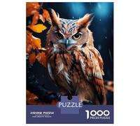 Rompecabezas para Adolescentes 1000 Piezas Autumn Owl Photography Print Rompecabezas para Adultos Juegos Divertidos Decoración Interacción Entre Padres E Hijos 52x38cm/1000pcs