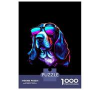 Rompecabezas para Adolescentes 1000 Piezas Basset Hound Rompecabezas para Adultos Juguete Decoración De Pared Corte De Precisión Ayuda A Ejercitar El Cerebro 70x50cm/1000pcs