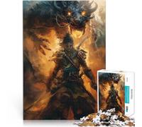 Rompecabezas para Adolescentes 1000 Piezas Batalla de Fuego del dragón samurái Juegos Juguetes Regalo Lista de Deseos con Papá Noel 75x50cm