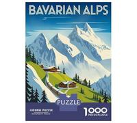 Rompecabezas para Adolescentes 1000 Piezas Bavarian Alps Travel Rompecabezas para Adultos Juguete Decoración De Pared Corte De Precisión Ayuda A Ejercitar El Cerebro 38x26cm/1000pcs