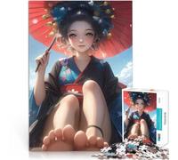 Rompecabezas para Adolescentes 1000 Piezas Belleza de Geisha Japonesa Difícil Difícil Actividades Divertidas en casa, Regalos de cumpleaños, Regalos de Viaje, 38x26cm