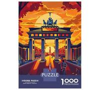 Rompecabezas para Adolescentes 1000 Piezas Berlin Sunset Rompecabezas para Adultos Juegos De Relajación Corte De Precisión Oferta como Regalo para Toda La Familia 38x26cm/1000pcs
