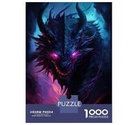 Rompecabezas para Adolescentes 1000 Piezas Black Dragon Rompecabezas para Adultos Juegos Relajantes Mejora La Memoria Difícil Y Desafiante 52x38cm/1000pcs