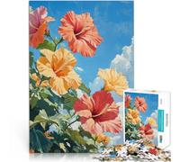 Rompecabezas para adolescentes, 1000 piezas Bloom in Hibiscus Schwierig und herausfordernd Die Liebe zwischen Paaren stärken52x38cm