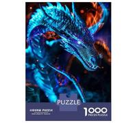 Rompecabezas para Adolescentes 1000 Piezas Blue Dragon Wall Art Print-1 Rompecabezas para Adultos Juego De Ingenio Difícil Difícil Regalos para Reducir El Estrés 70x50cm/1000pcs