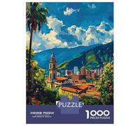 Rompecabezas para Adolescentes 1000 Piezas Bogota, Colombia Cityscape Illustration Rompecabezas para Adultos Juegos Relajantes Regalo De Cumpleaños para Cumpleaños, Navidad 70x50cm/1000pcs