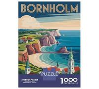 Rompecabezas para Adolescentes 1000 Piezas Bornholm Travel Rompecabezas para Adultos Juguete Decoración De Pared Corte De Precisión Ayuda A Ejercitar El Cerebro 52x38cm/1000pcs