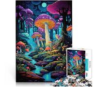 Rompecabezas para Adolescentes 1000 Piezas Bosque alucinante Lleno de Setas Juego Familiar para y Grandes Regalos y Juguetes 38x26cm