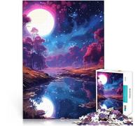 Rompecabezas para Adolescentes 1000 Piezas Bosque Nocturno de Galaxia Juego Educativo Familiar Adecuado para decoración de Escritorio. 52x38cm